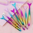 1Pc Creative Gradient Ballpoint Pen Kawaii Cute Mermaid Pen Novelty Ba_1